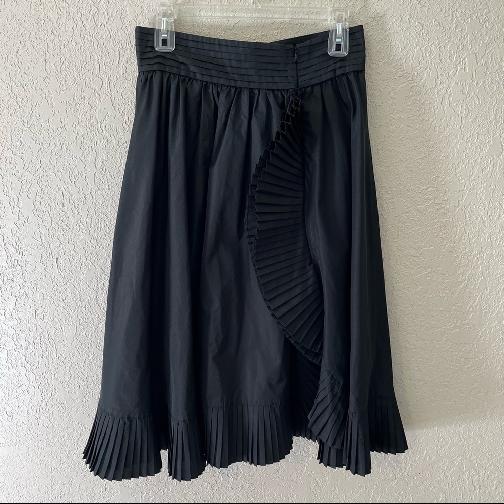 Vintage Armani women’s accordion hem circle skirt, 6, black